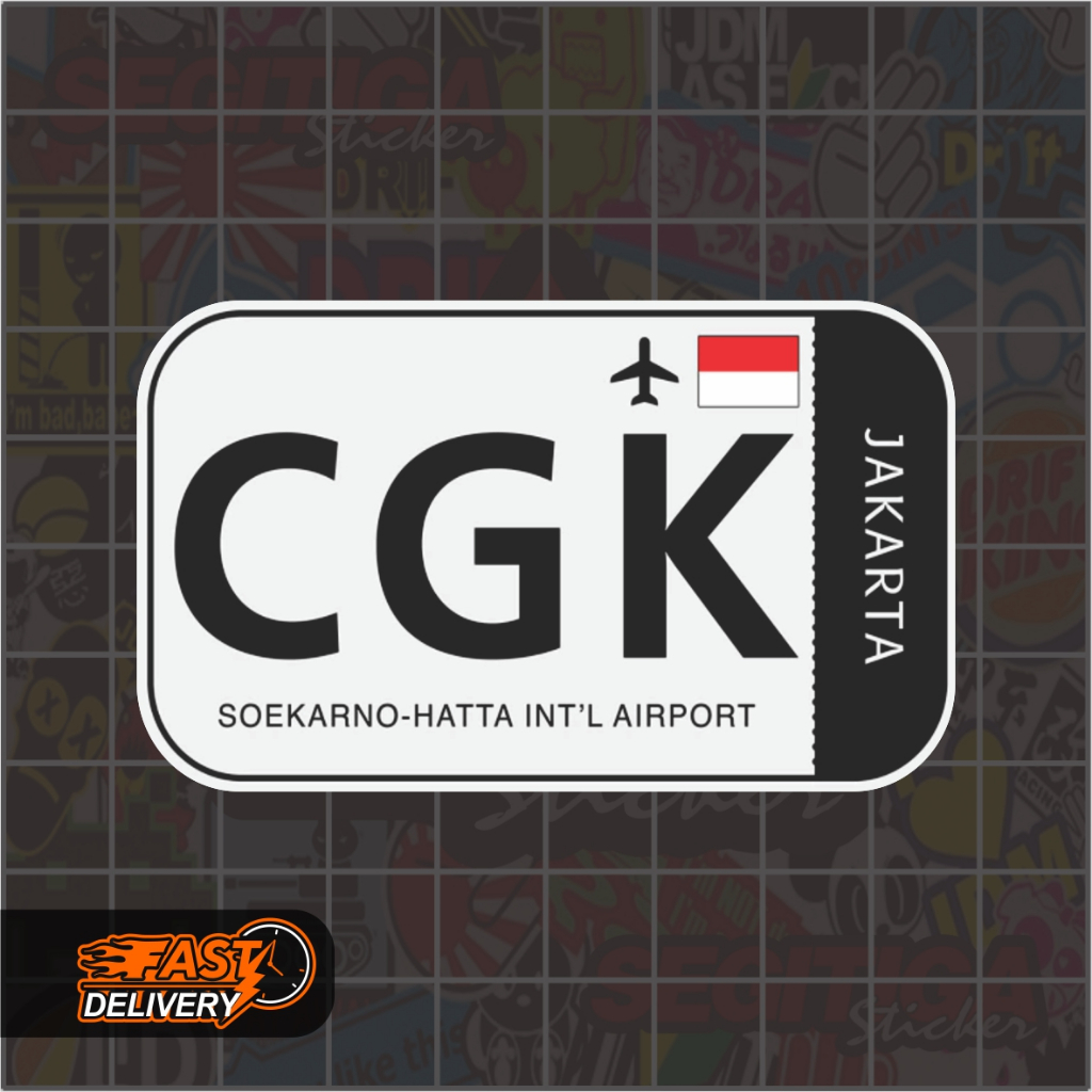 Jual Sticker International Airport Sign Bandara Internasional Ukuran 7. ...