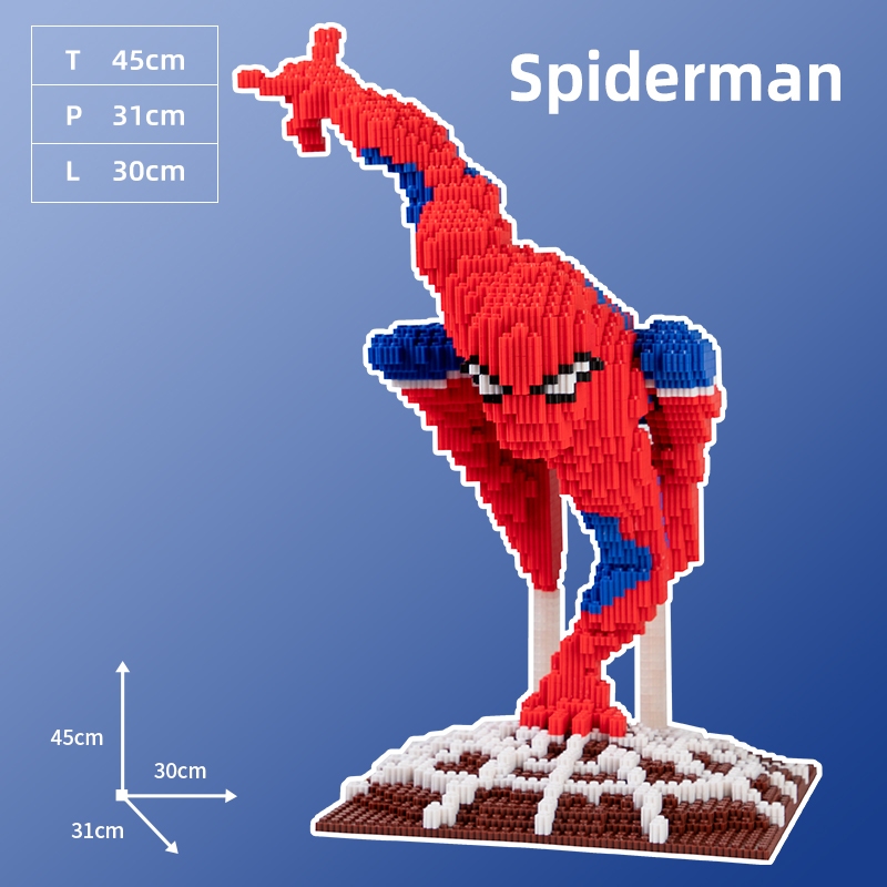 Jual (45 CM) Nano blocks Action figure Spiderman 3D DIY, Mainan balok ...