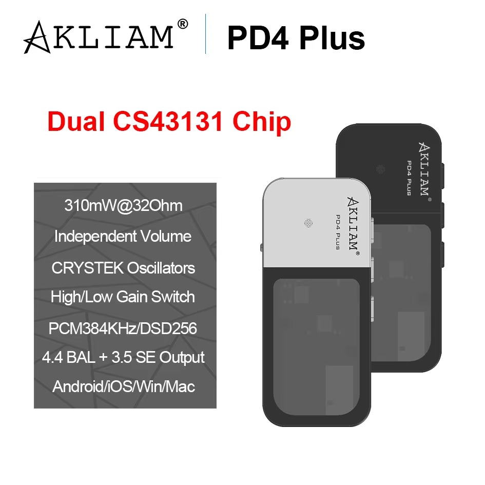 Jual Akliam PD4 Plus Dual CS43131 DAC Chip USB Type C to 3.5mm / 4.4mm ...