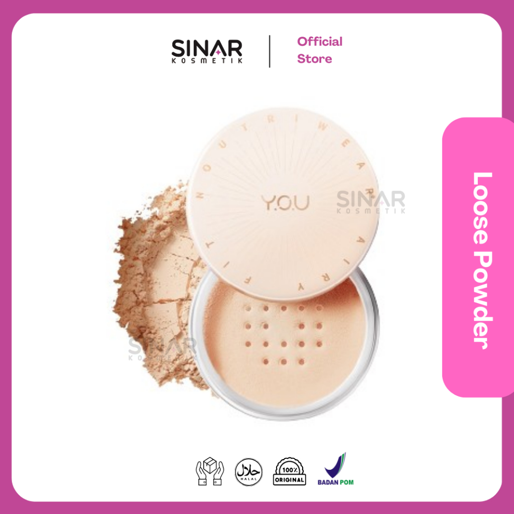 Jual Y.O.U NoutriWear + Airy Fit Loose Powder YOU Bedak tabur Kontrol ...