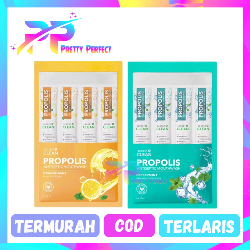 Jual Secret Clean Propolis Antiseptic Mouthwash Sachet | Shopee Indonesia