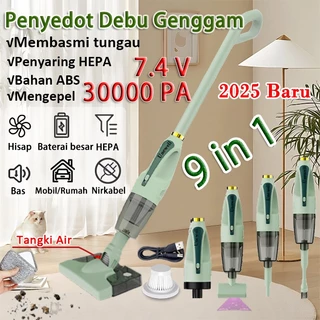 Unewell 2025 Vacum Cleaner Penyedot Debu 30000Pa 7.4V 9 IN 1 Cordless Portable Mobil/Rumah