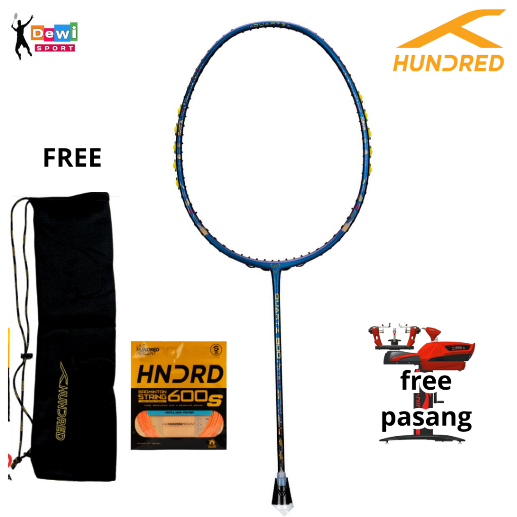 Jual Raket Olahraga Badminton HUNDRED QUARTZ 600 / QUARTZ 800 NEW ...
