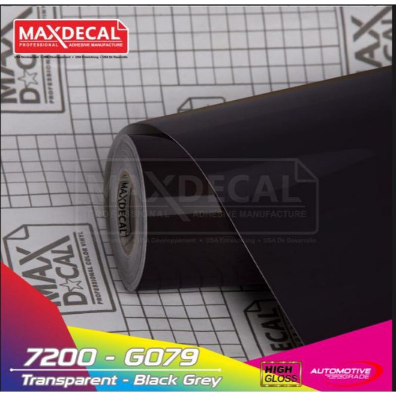 Jual STIKER ORACAL MAXDECAL 7200 | VINYL BLACK GREY & TRANSPARAN ORANGE ...