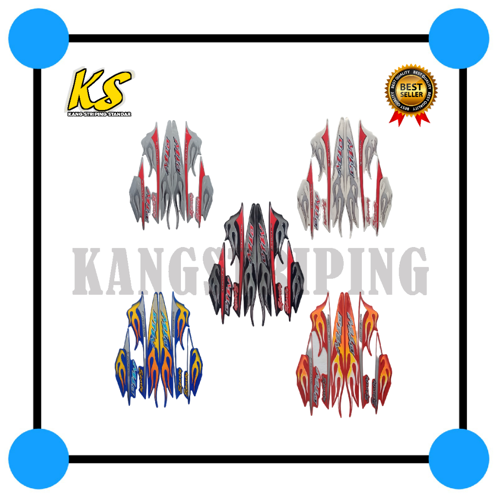 Jual STIKER STRIPING STANDAR YAMAHA MIO SPORTY 2006 MOTIF API Termurah ...