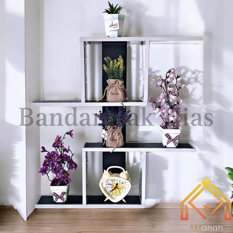 Jual RAK DINDING MINIMALIS RKA044 - RAK BENTUK 2 KOTAK S | Shopee Indonesia