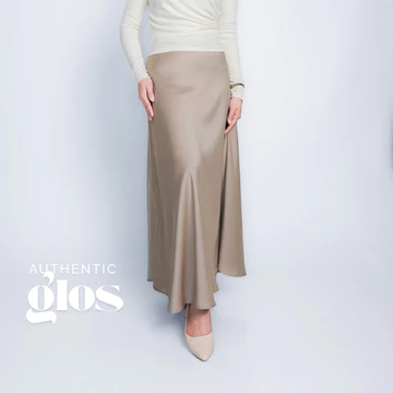 Rok Satin 90CM Satin Long Skirt Rok Satin Wanita Panjang 90cm S Sampai 3XL