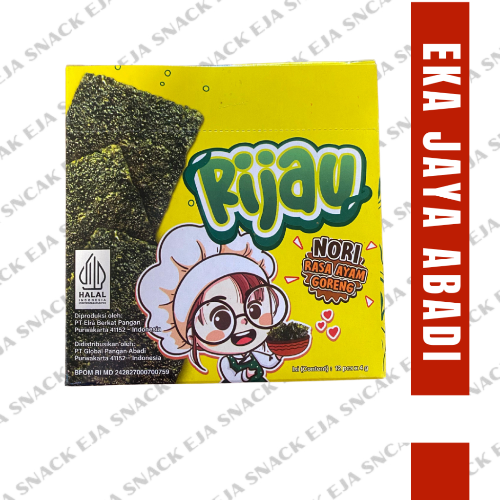 Jual RIJAU SNACK RUMPUT LAUT (NORI) | Shopee Indonesia