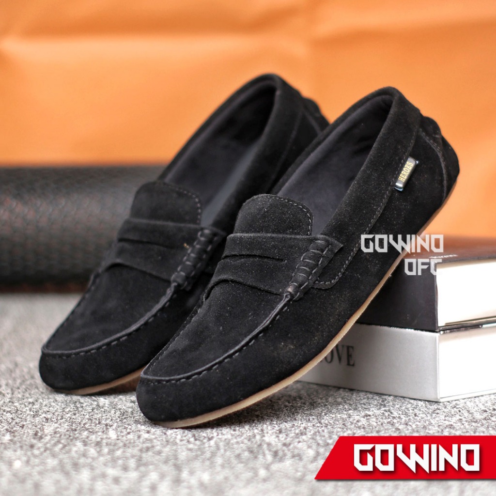 Jual Noah Sepatu Slip On Pria Hitam Casual Slop Selop Simple Ringan ...