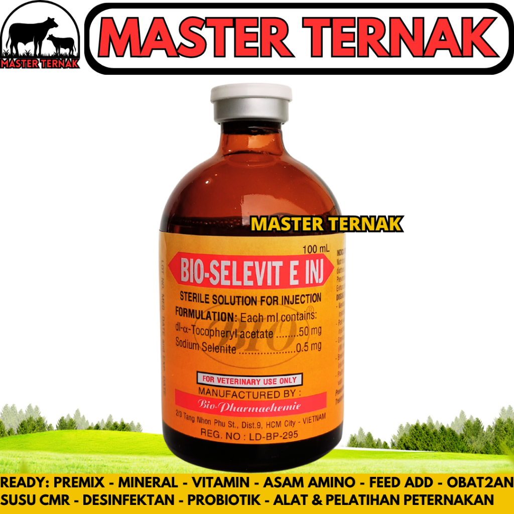 Jual BIO SELEVIT E 100 Ml - Vitamin E Selenium Hewan Sapi Sapi Kambing ...