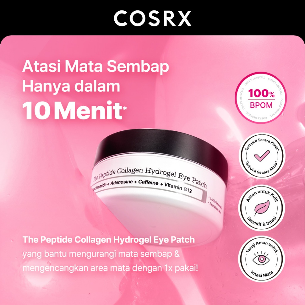 COSRX Advanced Snail Hydrogel Eye Patch (60pc), Gel Serum Mask, Puffy Under Eye Treament, Fine Lines, Refresh, Hydrate, Korean Skin Care