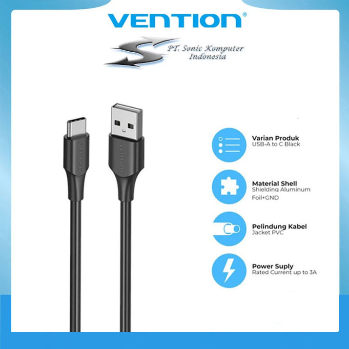 Jual Vention Kabel USB Type C Android Fast Charging Kabel Cas dan Data ...
