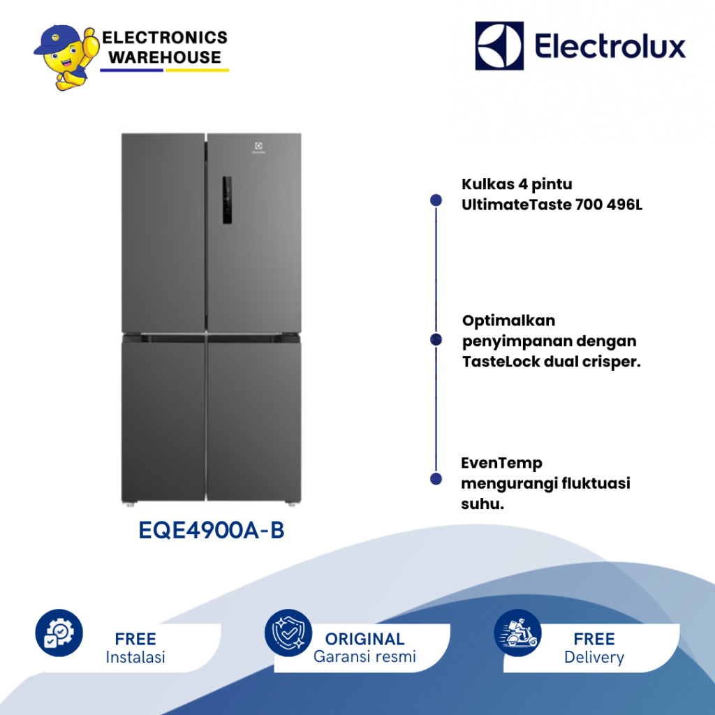 Jual Kulkas Side by Side MultiDoor Electrolux EQE4900A-B - EQE4900AB ...