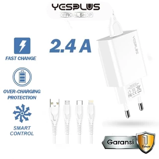 Charger YESPLUS YS-1116 Charger Fast Charging 2.4A  Smart Charger & Fast Cable