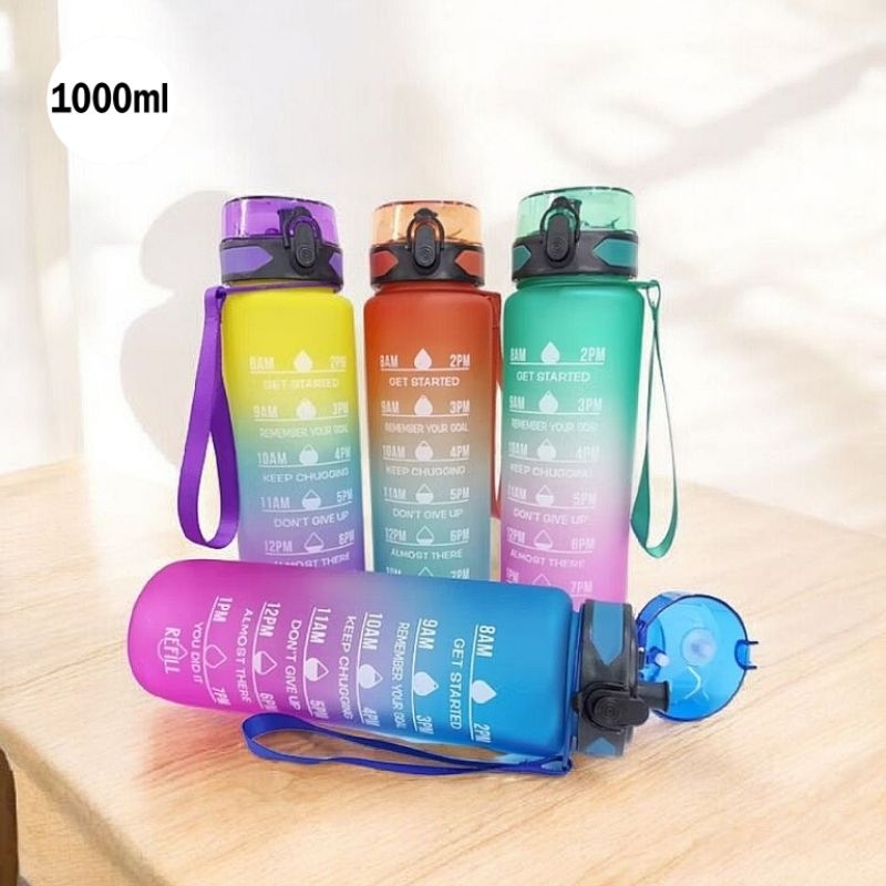 Jual BOTOL GRADASI PASTEL 1 LITER/BOTOL TRITAN/QUIFIT/BOTOL VIRAL ...