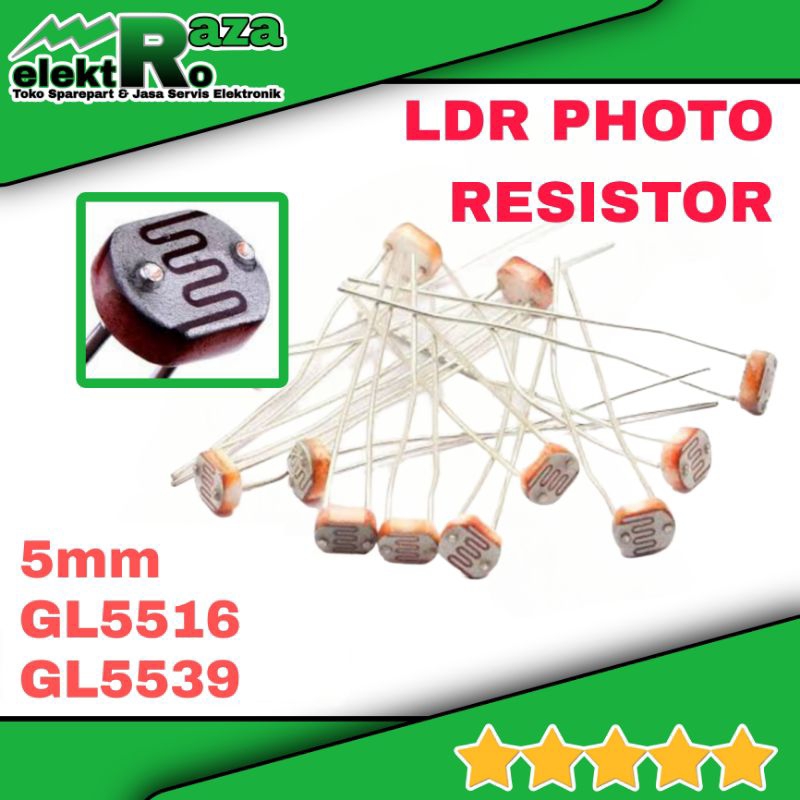 Jual Photoresistor Light Dependent Resistor LDR Sensor GL5539 GL5516 ...
