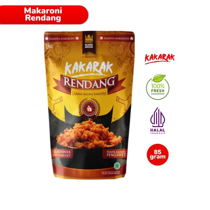 Jual KAKARAK - Makaroni Fusilli Rasa Rendang 85gr | Shopee Indonesia