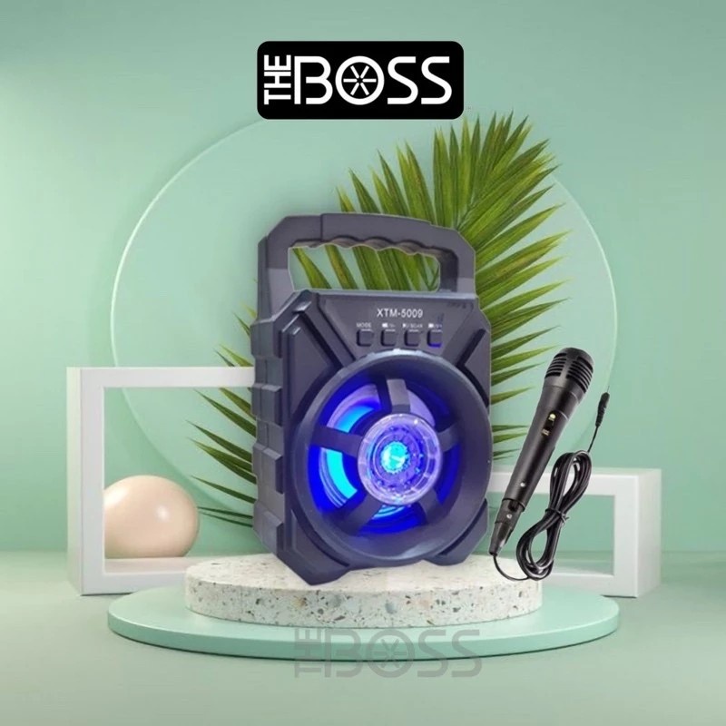 Jual COD Speaker Bluetooth Portable Karaoke Type 5009 Free Microphone ...