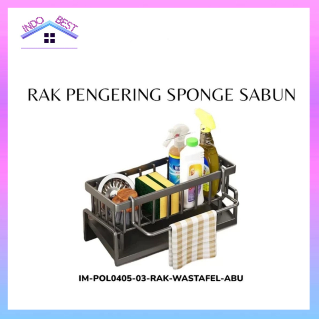 Jual Indoboss | Rak Wastafel Pengering Sponge Kain Lap Cuci Piring ...