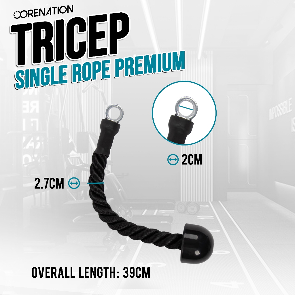 Jual CoreNation Gym Handle Tricep Rope - Triceps Ropes Cable Attachment ...