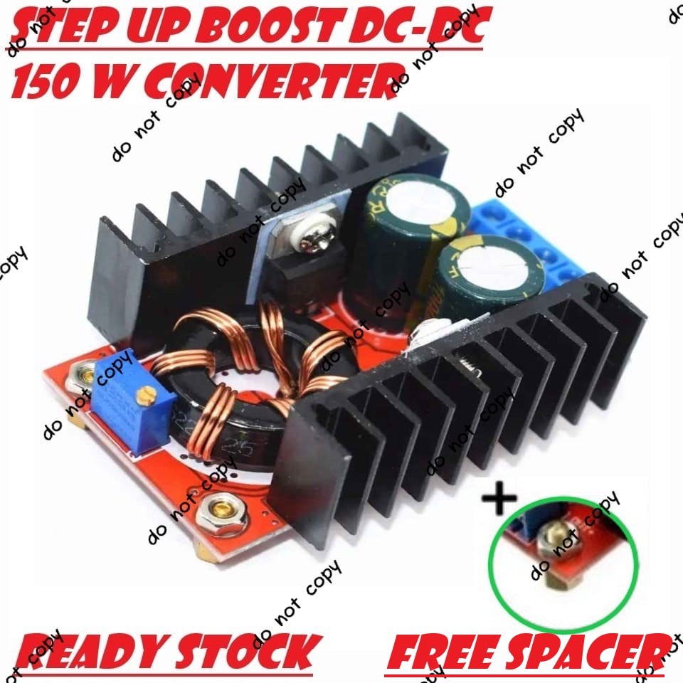 Jual Step up Boost Converter 150W DC-DC Stepup Converter Module Output ...