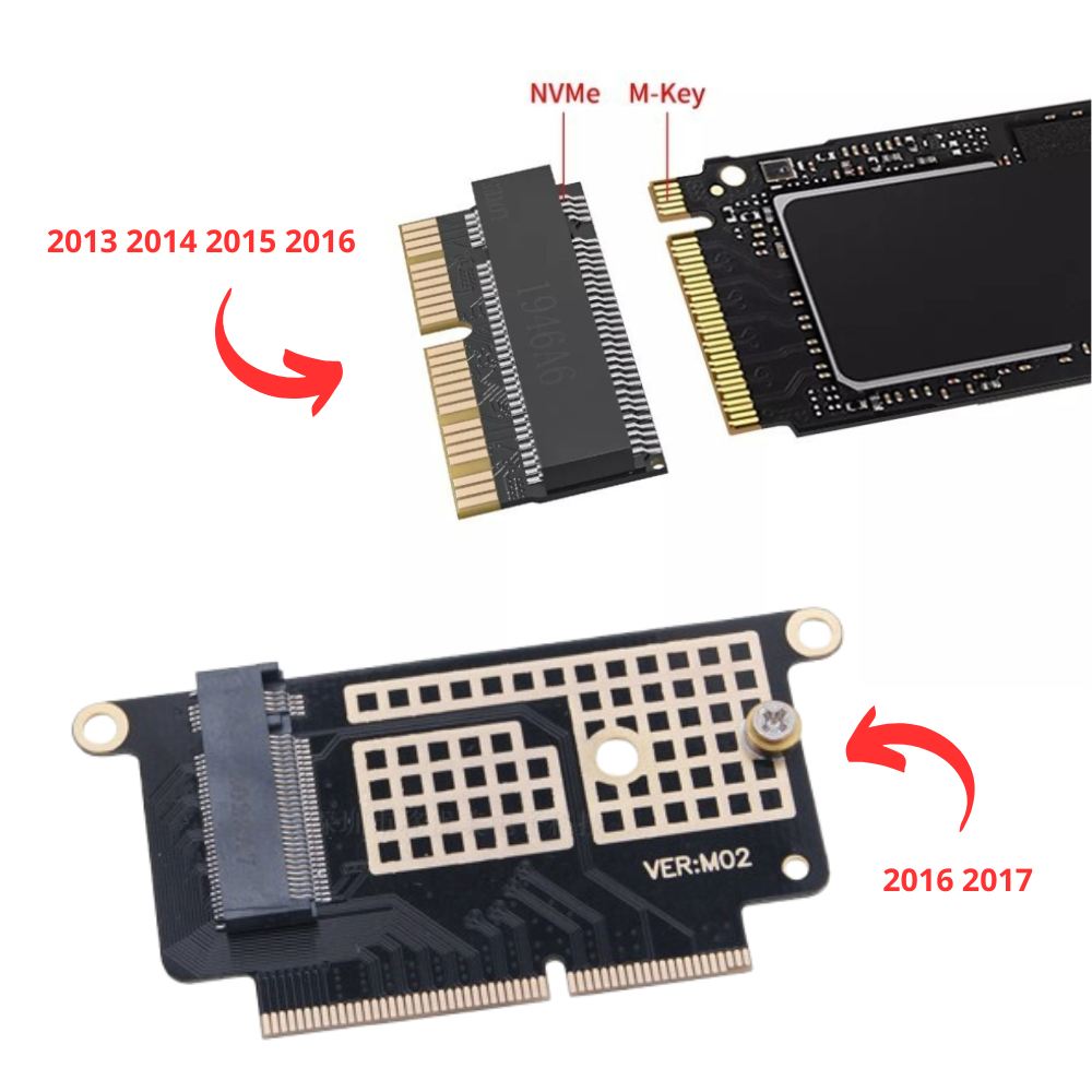 Jual Konverter Adapter SSD MacBook To NVME for MacBook Air pro 2013 ...
