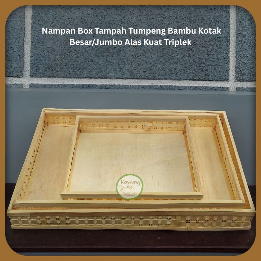 Jual Nampan Box Tampah Tumpeng Bambu Kotak Besar/Jumbo Alas Kuat ...