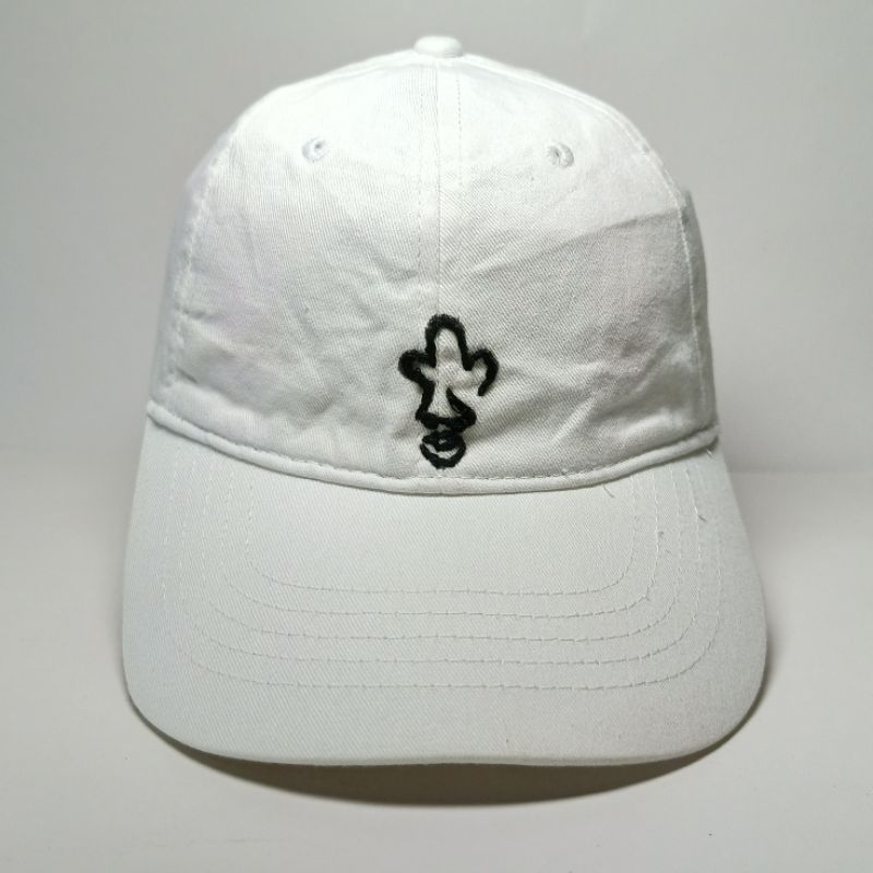 Jual Topi simple logo bordir warna putih | Shopee Indonesia