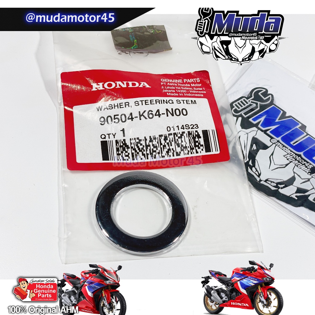 MUR RING KARET TUTUP SEGITIGA T ATAS CBR250RR 90304-KGA-900 53232-K64-N00  CBR 250 RR 250RR PNP 150R BAUT TRIPLE CLAMP CAP ORI ORIGINAL HONDA AHM