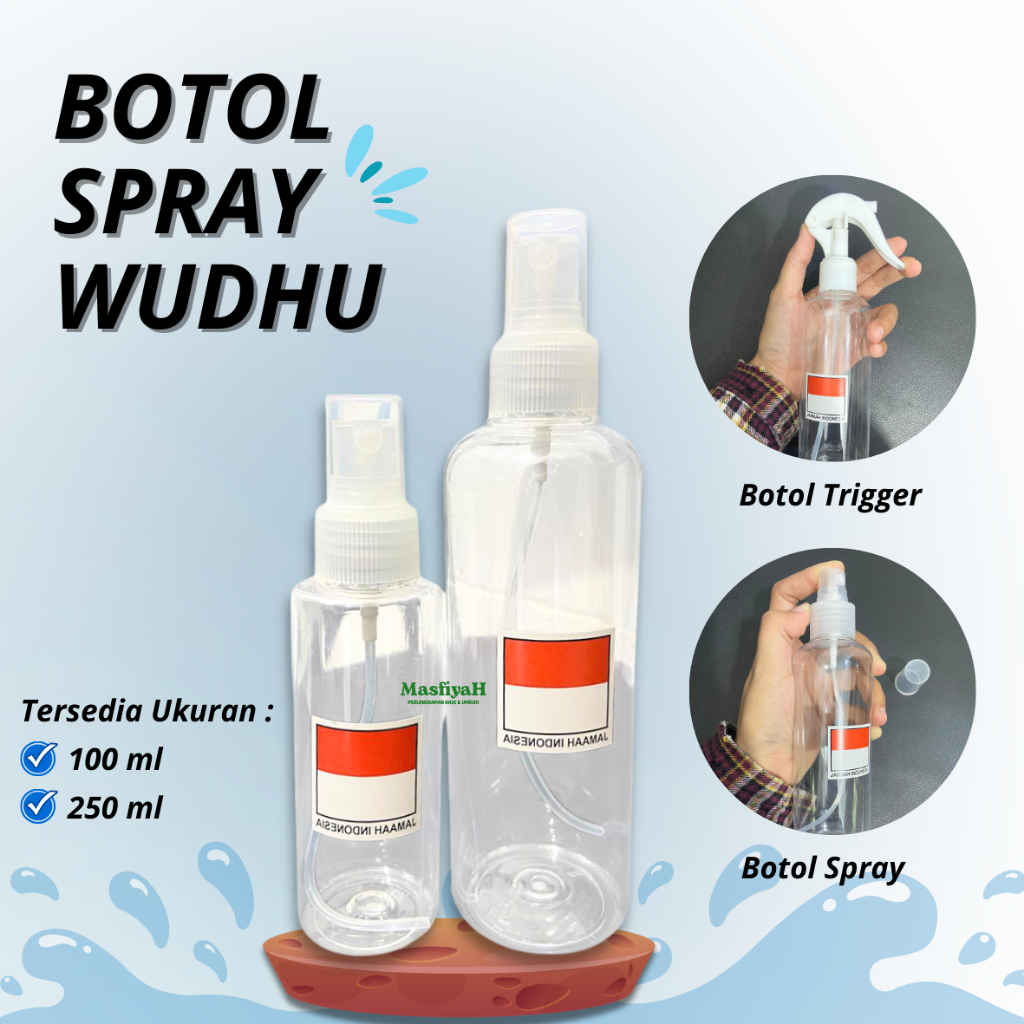 Jual BOTOL WUDHU SPRAY 250ML 100ML TRIGGER 250ML BOTOL WUDHU LOGO ...