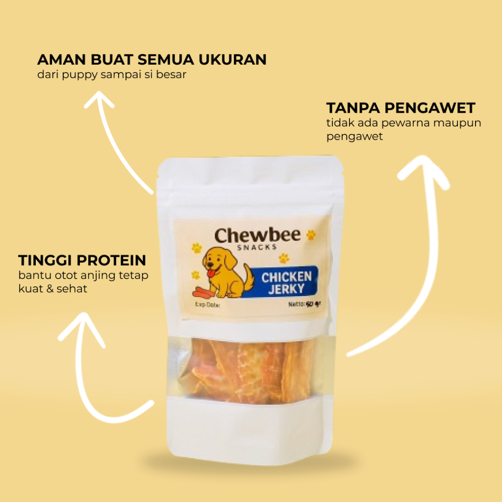 Jual CHEWBIE Chicken Jerky 100% Chicken | Snack Anjing & Kucing ...