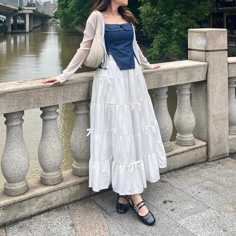 PEONY SKIRT RIBBON ALICE RIBBON MIDI SKIRT