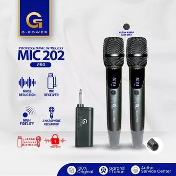 G POWER Microphone Mikrophone 202 PRO Mic Karaoke Meeting Professional Mic Wireless Charger
