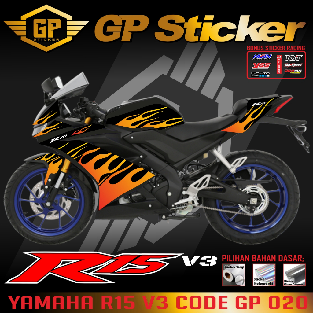 Jual STRIPING STRIPING FOR YAMAHA R15 V3 / STRIPING YZF R15 V3 / SIMLPE ...