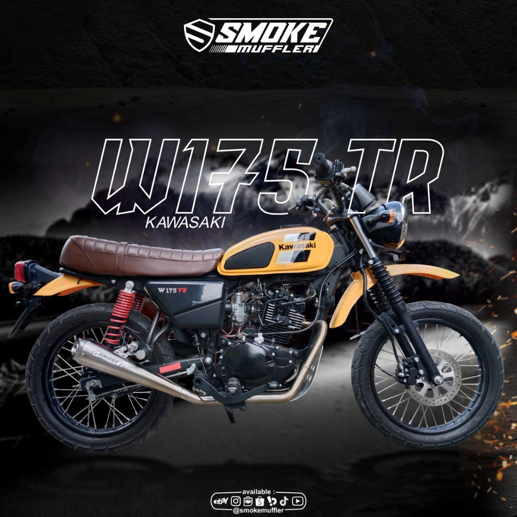 Jual Knalpot Custom Kawasaki W175 Japstyle Smoke Muffler | Shopee Indonesia