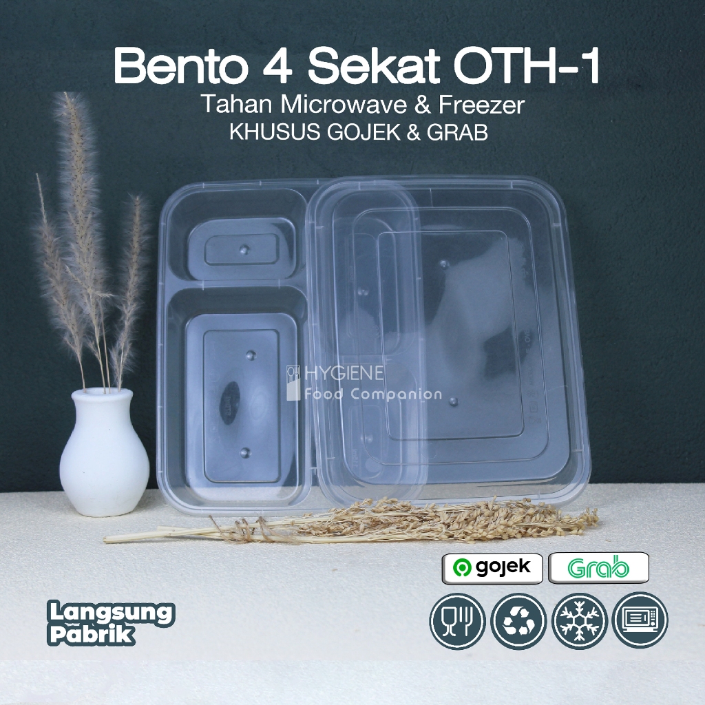 Jual Thinwall Bento Sekat 4 OTH 1 - Food Container Bento Thinwall ...