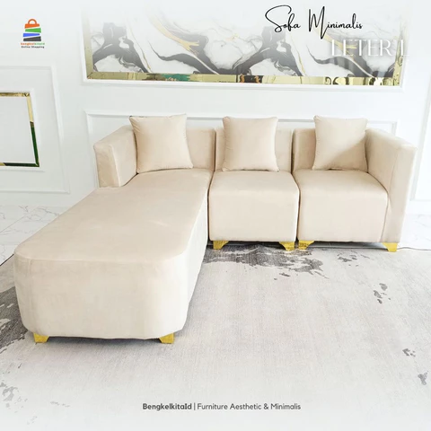 Sofa Aesthetic Kursi Letter L Lavina Ruang Tamu Kursi Tamu Minimalis Sofa Letter L santai