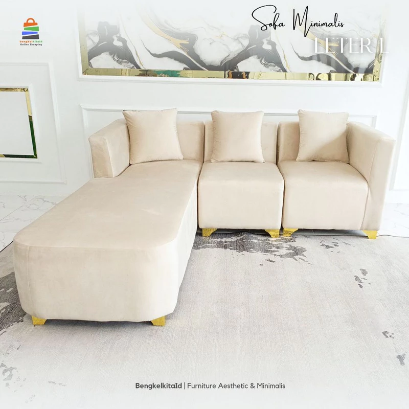 Sofa Aesthetic Kursi Letter L Lavina Ruang Tamu Kursi Tamu Minimalis Sofa Letter L santai
