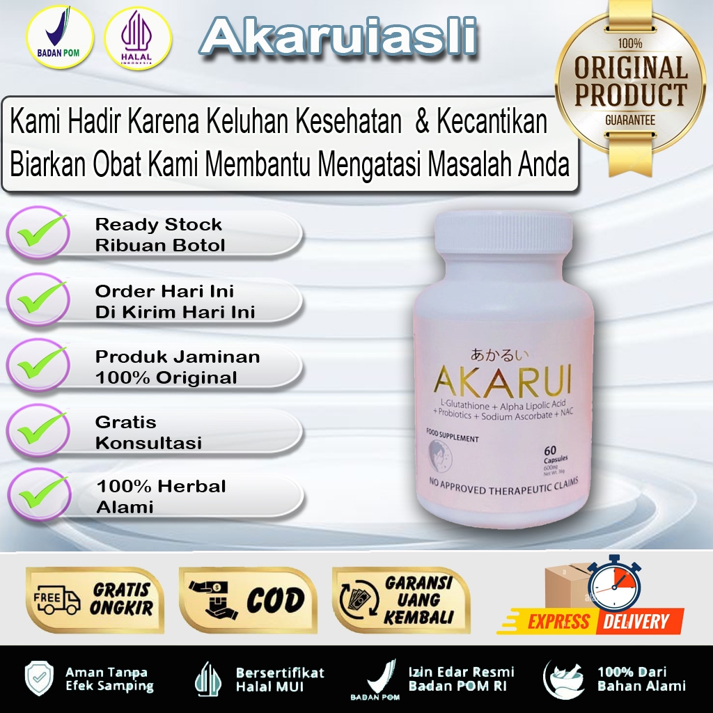 Jual Akarui Japan - Akarui L Glutahione - Akarui Whitening Japan - Isi ...