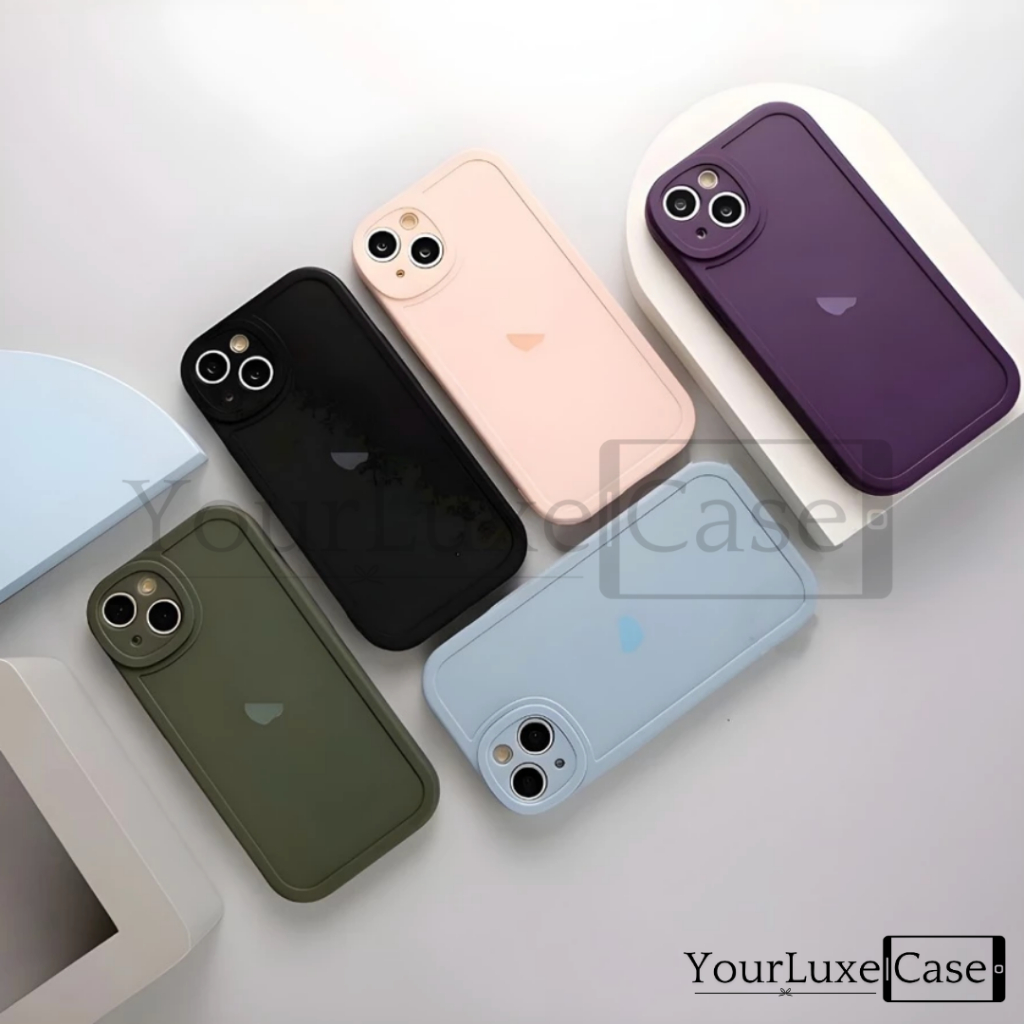 Jual Fullcover Round Case with Logo HP Case iPhone 7 8 X XR XS 11 12 13 ...