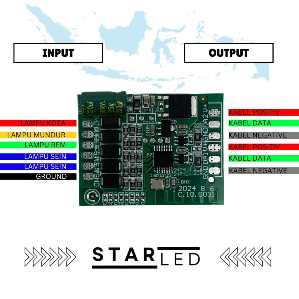 Jual MODUL LED DMX BELANG PCB MODUL ALIS LED KOLONG MODUL DMX BELANG ...