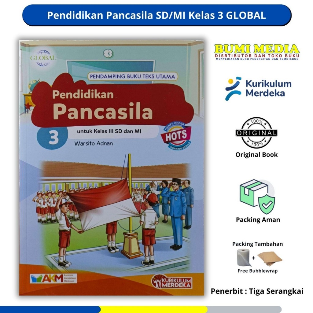 Jual Buku Pendidikan Pancasila SD/MI Kelas 3 Tiga Serangkai Kurikulum ...