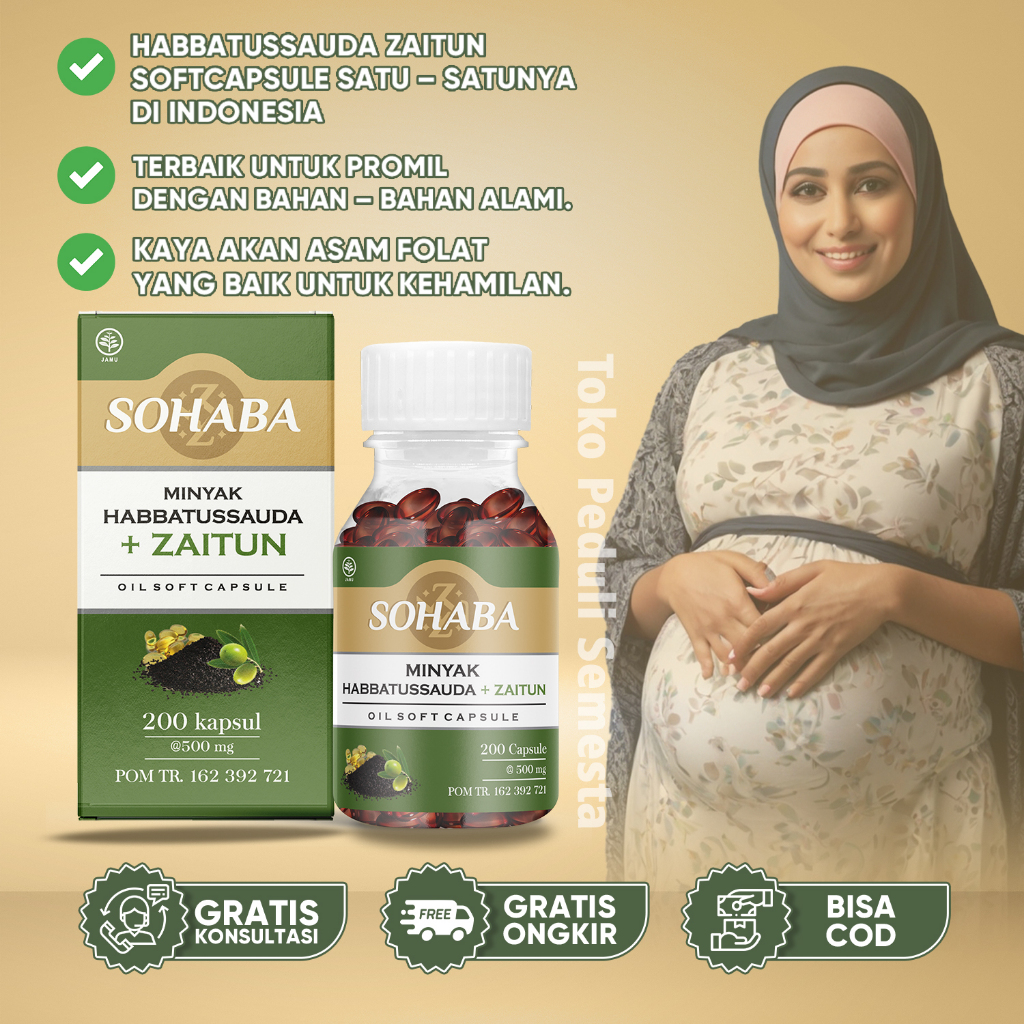 Jual SOHABA Promil Program Hamil Pria Wanita Habbatussauda Plus Zaitun ...