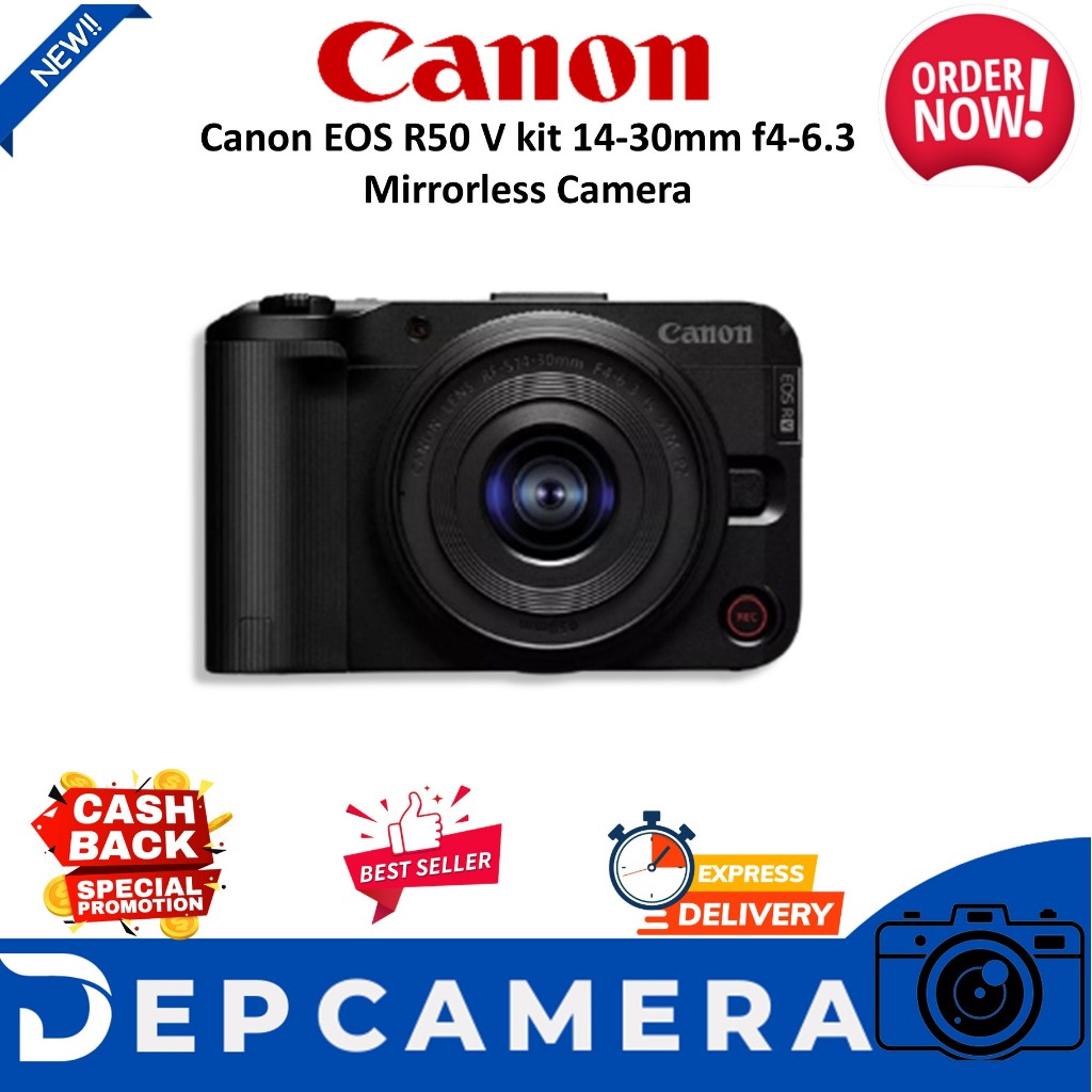 Jual Canon EOS R50 V kit 14-30mm f4-6.3 Mirrorless Camera EOS R50V kit ...
