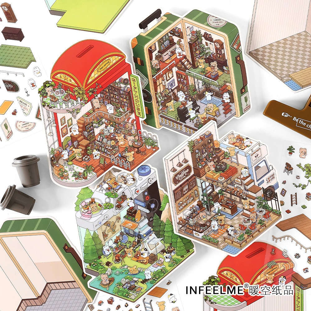 Jual STICKER 3D DIY Mini Scene Collage Cute Miniature Garden Scenes for ...