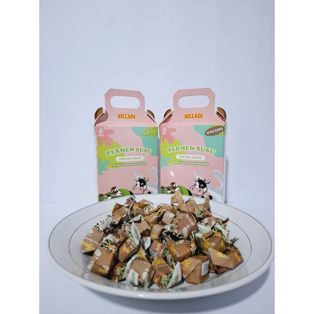 Jual Permen Susu Rasa Kacang Kemasan Box / Cemilan Manis Oleh Oleh Khas ...