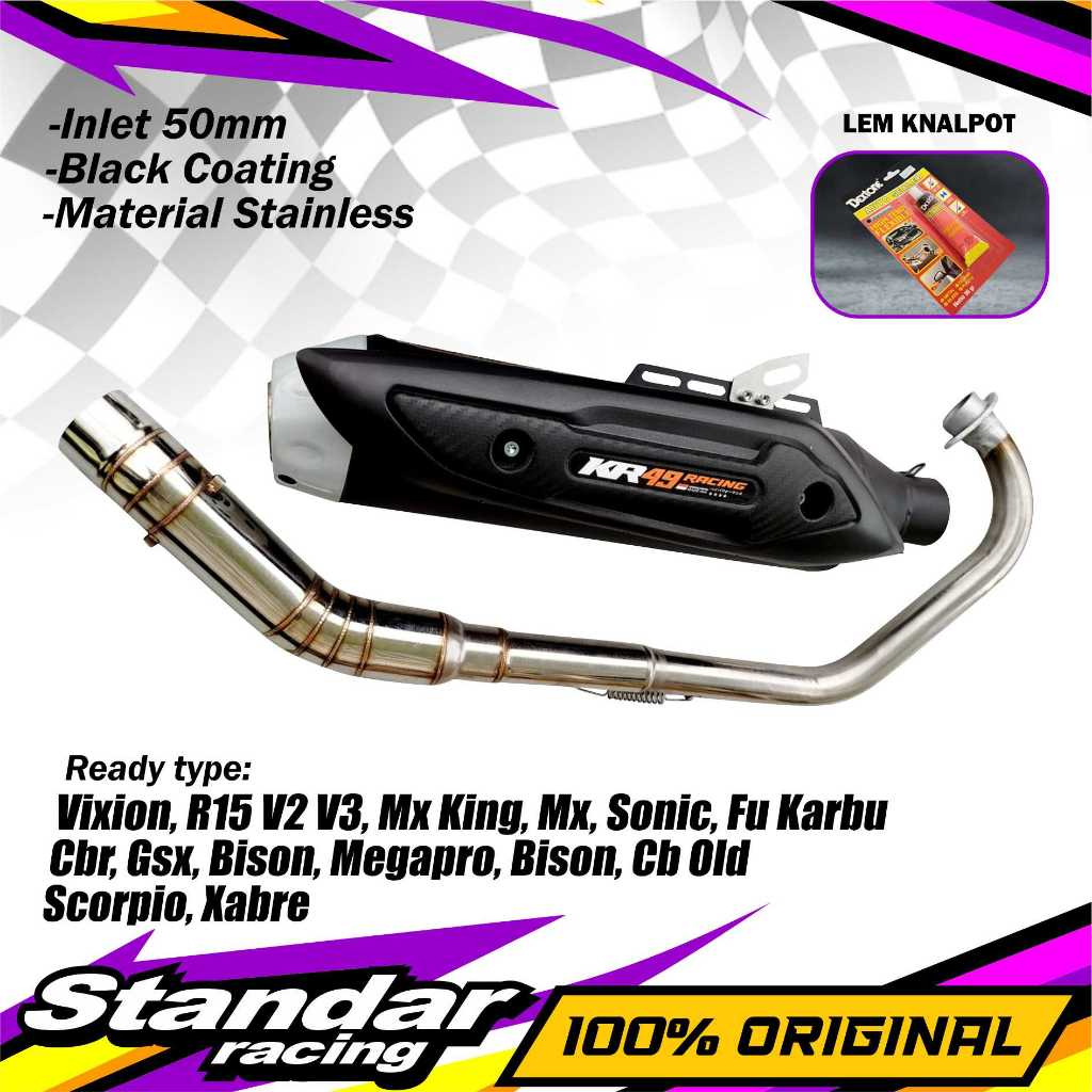 Jual Terlaris Knalpot Standar Racing untuk Vixion Old CBR Fu Karbu R15 ...