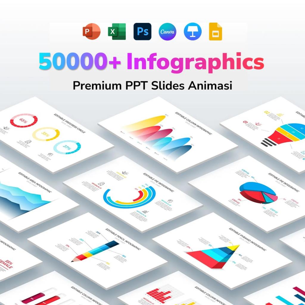 Jual 50.000+ Slides Template PPT PowerPoint Infographics LIFETIME ...