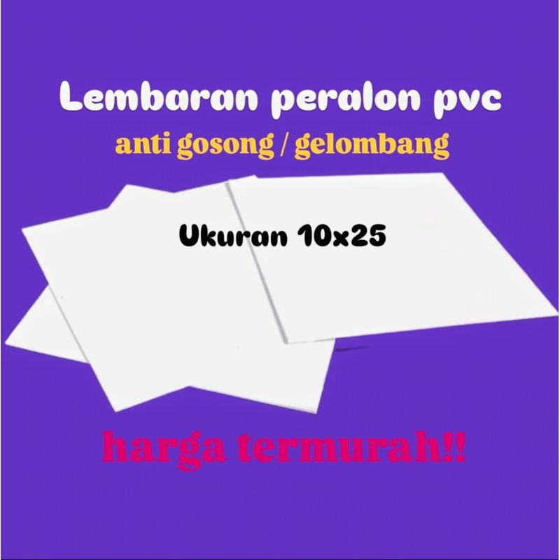 Jual lembaran PVC buat kerajinan ukuran 10x25 | Shopee Indonesia