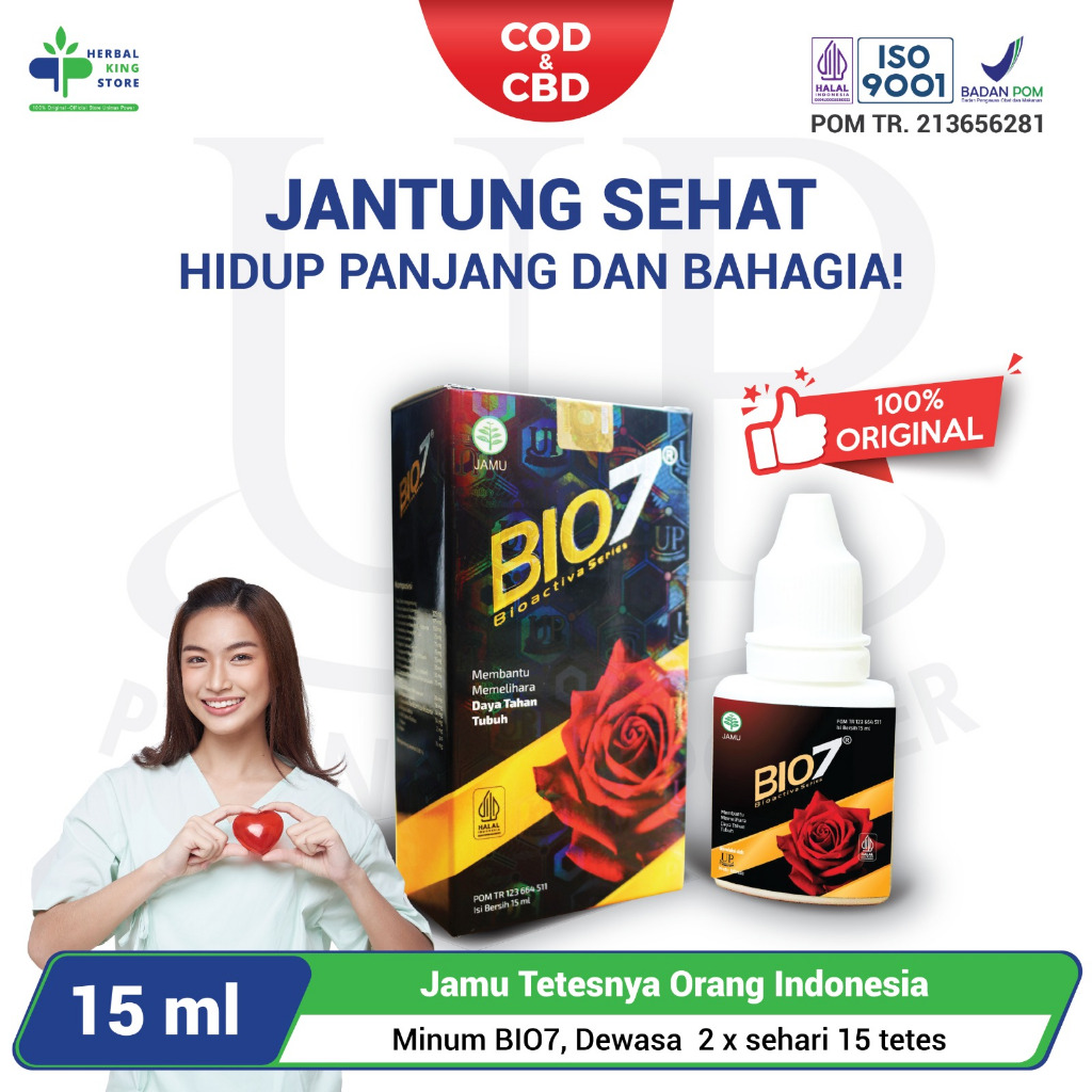 BIO7 - Jamu Tetes Herbal Antioksidan Membantu Menjaga Daya Tahan Tubuh dan Cegah Penyakit Jantung